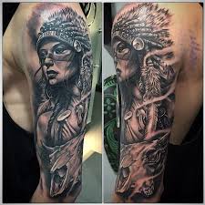 Black And Grey Tattoo Design For Women Tattoos Realistic Indian Girl Black And Grey Cow Skull 117229 Indian Girl Tattoos Indian Skull Tattoos Indian Women Tattoo
