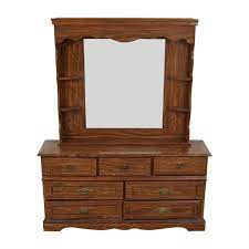 I am very pleased and excited about my new bedroom. 88 Off Seven Drawer Wood Dresser With Mirror And Shelves Storage