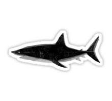 Black And White Shark Stickers Black And White Ink Sticker Great White Shark Shark S Shark Great White Shark