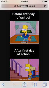 First Day End Of Day The Simpsons Bart Simpson Art Funny