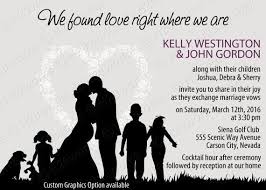 Blended Family Wedding Invitation Blending Stepfamily Stepchildren Aqua Teal Bride Groom Kids Dog Blended Family Wedding Family Wedding Marriage Vows