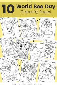 They're great for all ages. World Bee Day Bee Coloring Pages Arty Crafty Kids