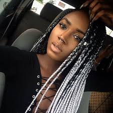 Black And Grey Box Braids On Dark Skin Compare Prices On Micro Braids Styles Online Shopping Buy Low Price Micro Braids Styles At Factory Price Alie Hair Styles Grey Box Braids Box Braids Styling