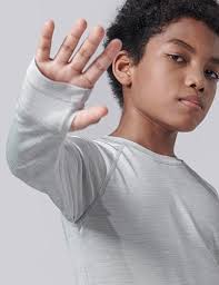 4 Pack: Youth Boys Long Sleeve Shirts Dry Fit Athletic Clothes for Teens,  Kids Active Performance Tshirts with Thumb Holes