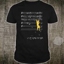 / auf dem weg zum flughafen hat der bus ein rad verloren. Musik Kletternde Katze Notenpapier Noten Mietzen Musiker Shirt