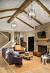 Living Room Vaulted Ceiling With Beams