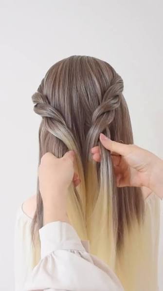 Half Up Twisted Hairstyle