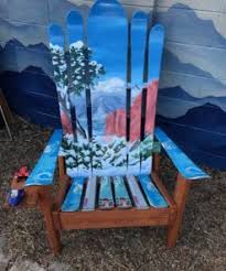 Garden Of The Gods And Pikes Peak Mural Adirondack Ski Chair Colorado Skiing Chair Colorado Ideas