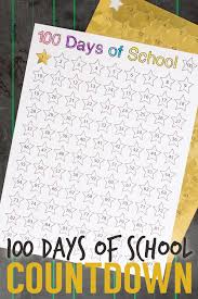 100 Days Of School Countdown Chart Kids Craft School Countdown 100th Day Of School Crafts 100 Days Of School