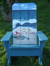 Beach Chair Just Add Flip Flop Chairwear Chairwearbythesea Com Beach Furniture Hand Painted Chairs Painted Chairs