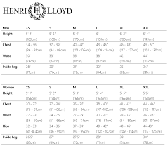 Henri Lloyd Brand Specific Size Guides Size Guides