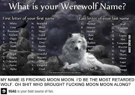 Moon Moon Werewolf Name Wolf Name Werewolf