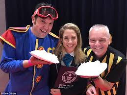 If they get the question wrong they get pied, if they get it right they nominate one of the other girls to receive the pie. Guinness World Record For Foam Pies In Face Broken Daily Mail Online