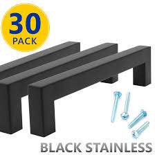 30 pack flat black square bar cabinet