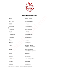 Matrimonial Biodata Create Your Own Marriage Biodata On Shaadiaapki Com Bio Data For Marriage Bio Data Biodata Format