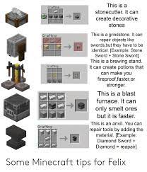 It is an approach to revive instruments. Grindstone Recipe Minecraft Java Repair And Disenchant Minecraft Two Tools Of The Same Type Can Be Placed In Its Gui Slots To Retrieve A Tool With The Combined Durability Plus