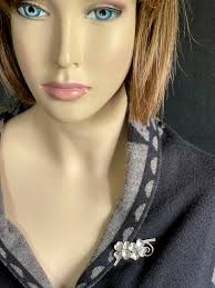 GwendalysaArts 1950's-60's Beau Sterling Silver Molded N Incised Dogwood Flowers Mounted On Mid Century Style Stems, Excellent Vtg Condition, Size in Photo