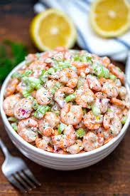 Crunchy And Creamy Shrimp Salad Recipe Shrimp Salad Recipes Seafood Entrees Salad Recipes