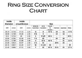 ring size conversion chart mm inches fancy color diamond