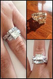 My Wedding And Engagement Ring Princess And Baguette Diamonds On Platinum Band Wedding Rings Baguette Diamond Band Engagement Rings Princess