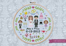 This is an example of a wedding sampler made from a free pattern. Wedding Sampler Digital Cross Stitch Pattern