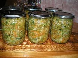салат из свежих кабачков и огурцов на зиму рецепты Salat Iz Kabachkov Po Korejski Na Zimu Zimnica Pickles Food Recipes Vegetables