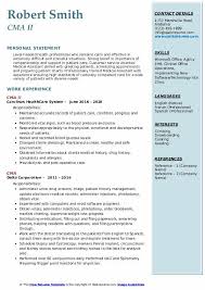 cma resume samples qwikresume