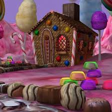 Hansel, gretel, and the witch. 3d Model Of Hansel Gretel Candy House Scene Candy House Hansel And Gretel House Chocolate House