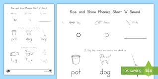 Are you looking for some fun ways to practice cvc words? Rise And Shine Phonics Short O Sound Morning Worksheet