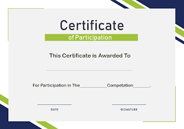 Bisa juga kalian menambahkan logo pada desain ini. Free Printable Certificate Of Participation Templates Cop