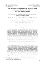 Feb 17, 2015 · 1. Pdf Trips Thysanoptera Thripidae Yang Berasosiasi Dengan Tanaman Hortikultura Di Jawa Barat Dan Kunci Indentifikasi Jenis