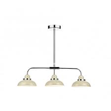 Ensuring adequate lighting for when you make those. Triple Bar Suspension 3 Cream Metal Lights Lighting Over Large Tables