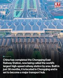 China has built the massive Chongqing East Railway Station on a mountain in  just 38 months, turning it into one of the worlds largest high-speed rail  hubs with advanced engineering, AI-driven construction