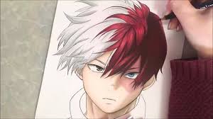 How to draw anime male hair step by step. Shouto Todoroki Speed Drawing My Hero Academia Drawings My Hero Academia My Hero