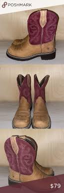 Ariat Fatbaby Heritage Brown And Burgundy Size 8b Black Leather Cowboy Boots Ariat Cowgirl Boots Baby Cowgirl Boots