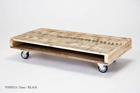 If you really want to have a pallet coffee table with wheels then you can visit hardware. Pallet Wood Coffee Tables On Wheels By Gas Air Studios Ltd Notonthehighstreet Com