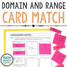 Domain And Range Card Match Activity By Math Beach Solutions Tpt