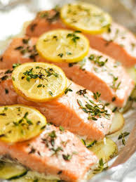 Here we made the dish with. Baked Salmon Recipe One Pan Meal With Garlic Herbs And Lemon