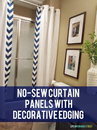 Easy No Sew Shower Curtain Tutorial Curtain Tutorial Curtains Diy Home Decor