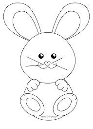 Little Rabbit Easy Bunny Drawing Bunny Coloring Pages Easter Bunny Colouring