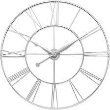 Free shipping on orders over $39. Infinity Instruments Skyscraper Xxl Oversized Wall Clock Metal Roman Numeral Clock Numbers 45 Inch Huge Wall Clock Open Face Wall Clock Silver Amazon Co Uk Home Kitchen