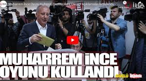 Ankarada oyunu kullanan Memleket Partisi Başkanı İnce, iddialara yanıtladı