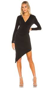 Asymmetric Ruched Dress In Black In 2020 Cocktail Dress Dresses Womens Cocktail Dresses