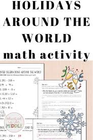 Ferien Rund Um Die Welt Mathe Aktivitat Winterfeste Aktivitat Feiern Rund Um Feiertage In 2020 Math Activities Holidays Around The World Middle School Math