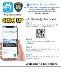 EPD Is On Neighbors by Ring! • Elizabeth, NJ