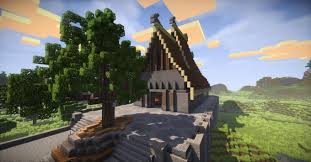 Viking / nordic inspired house i build recently on a survival server :) nice build, i like it very much, the only thing i would change is to replace the danish flag with the real viking flag: Minecraft Build Torshov Norse Temple Minecraft Build Norse Building