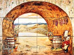 tuscan backsplash tile wall murals