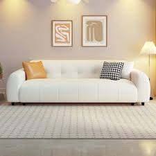 Creamy Luxurious Style Sofa For Small