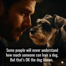 Some people will never understand how much someone can love a dog. But  that's OK the dog knows.