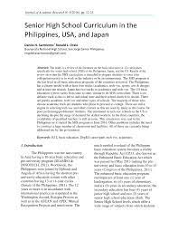 Example of concept paper about humss strand. Pdf Senior High School Curriculum In The Philippines Usa And Japan